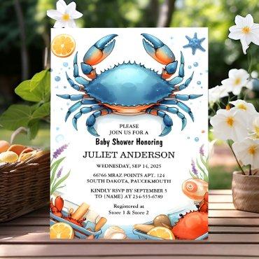 Get Beach Ocean Catch Navy Blue Crab