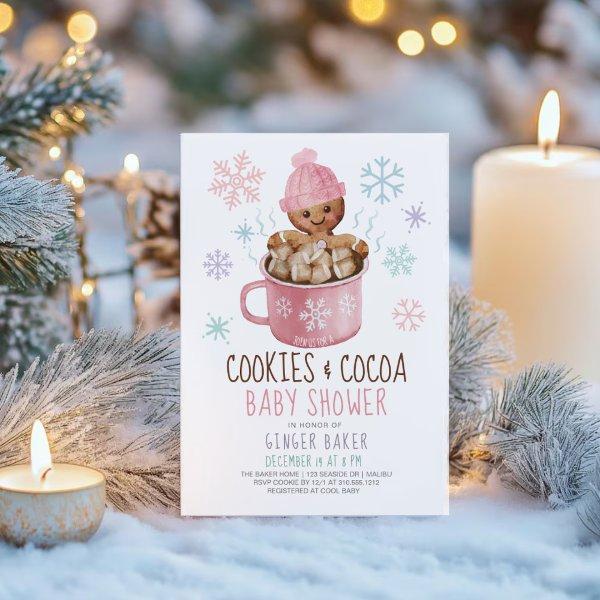 Gingerbread Cookies & Cocoa Girl Baby Shower