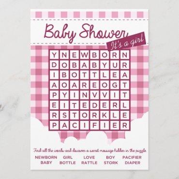 girl baby shower puzzle