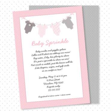 Girl baby sprinkle clothesline