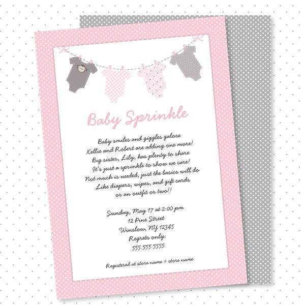 Girl baby sprinkle clothesline