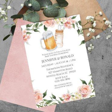 Girl Couples Co Ed Pink Floral Baby Shower