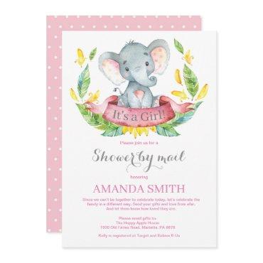 Girl Elephant Baby Shower by Mail