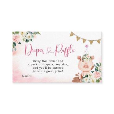 Girl Pink Farm Baby Shower Diaper Raffle Enclosure