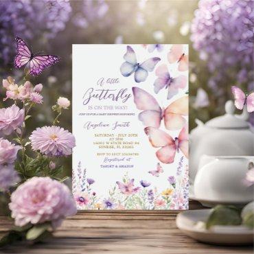 Girl Purple Wildflower Butterfly