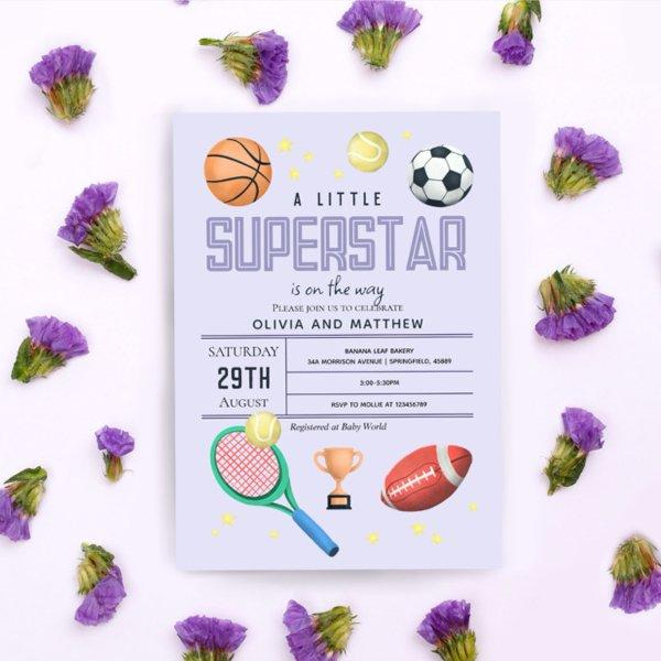 Girls Cute Purple Sports Superstar