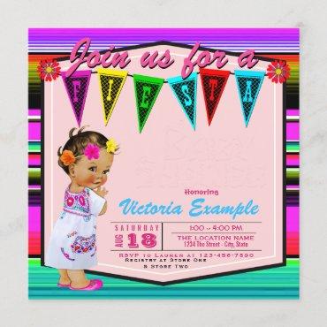 Girls Mexican Fiesta Baby Shower Invitations