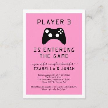 Girls Player 3 Video Game Baby / Couple's Shower