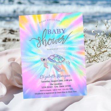 Glitter Turtle Tie Dye Baby Shower