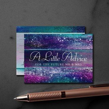 Glitzy Foil | Holographic Iridescent Ombre Advice Enclosure Card