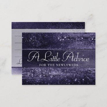 Glitzy Foil | Indigo Midnight Dark Purple Advice Enclosure Card