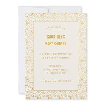 Gold and White Geometric Art Deco