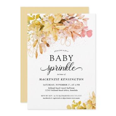 Gold Blush Autumn Botanical Baby Sprinkle