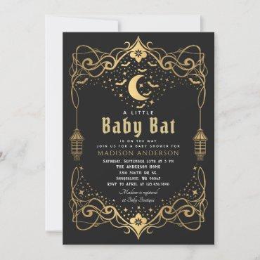 Gold Moon Gothic Baby Bat Lantern