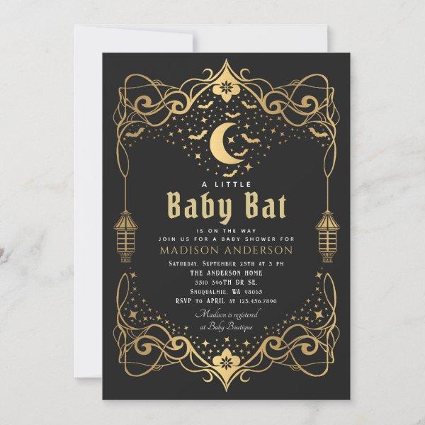 Gold Moon Gothic Baby Bat Lantern