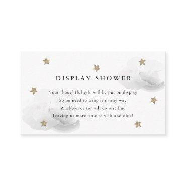 Gold Stars & Gray Clouds Display Shower Enclosure Card