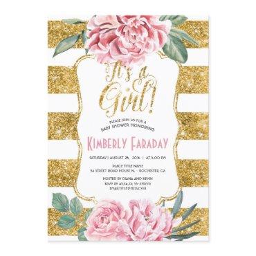 Gold Stripes Floral Vintage