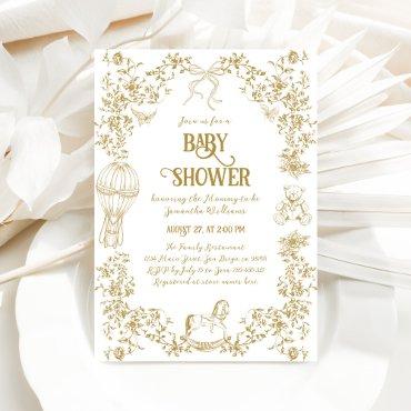 Gold Whimsical Floral