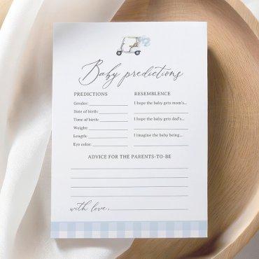 Golf Baby Shower Predictions and Advice