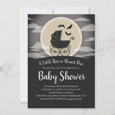 Gothic Baby Shower Halloween Carriage Invitation
