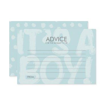Graffiti Blue Baby Shower Advice Card For Mom