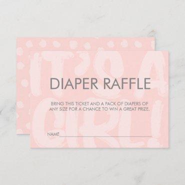 Graffiti Pink Baby Shower Diaper Raffle Ticket