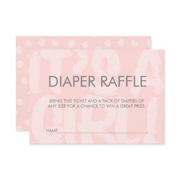 Graffiti Pink Baby Shower Diaper Raffle Ticket