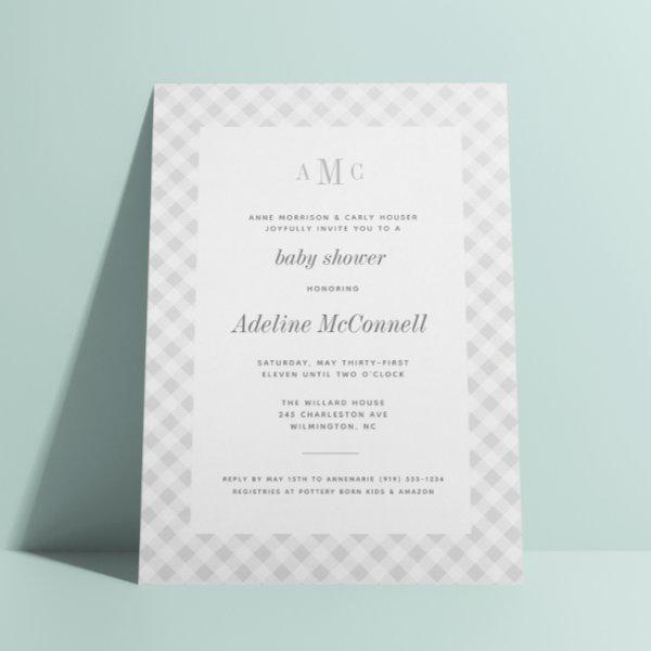 Gray Gingham Traditional