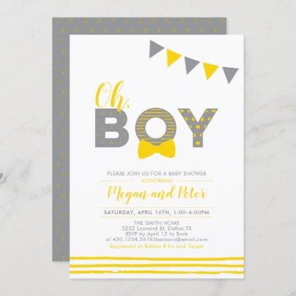 Gray & Yellow | Modern Typography Boy