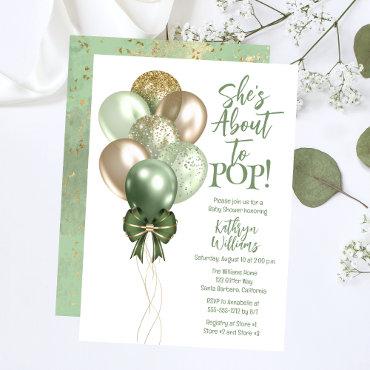 Green Balloons She's About to Pop