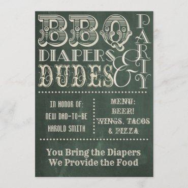 Green Chalkboard BBQ Diapers and DUDES