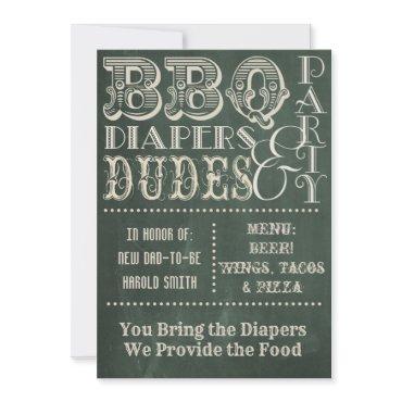 Green Chalkboard BBQ Diapers and DUDES