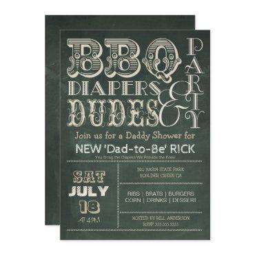 Green Chalkboard BBQ Diapers & DUDES