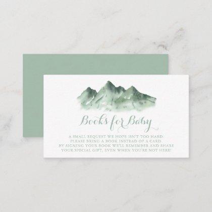 Green Mountain Country Baby Shower Book Request  Enclosure Card