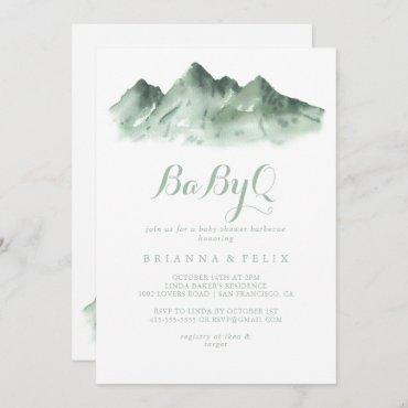 Green Mountain Country BabyQ Baby Shower Barbecue  Invitation