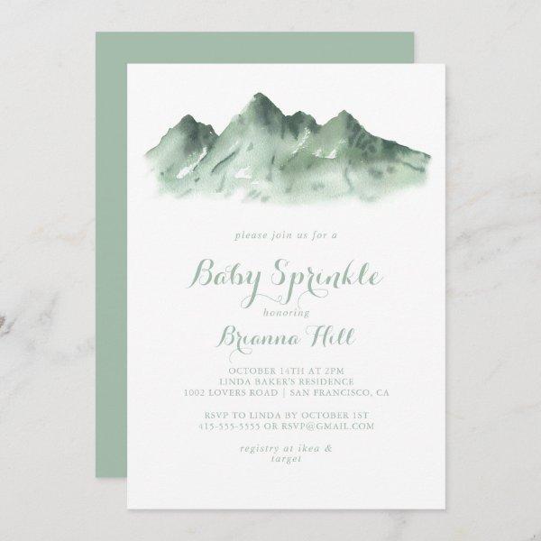 Green Mountain Country Calligraphy Baby Sprinkle