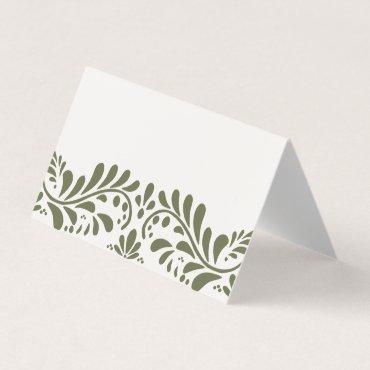 Green Talavera Tile Fiesta Place Card Table Decor