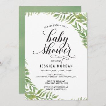 Greenery  Baby Shower Card