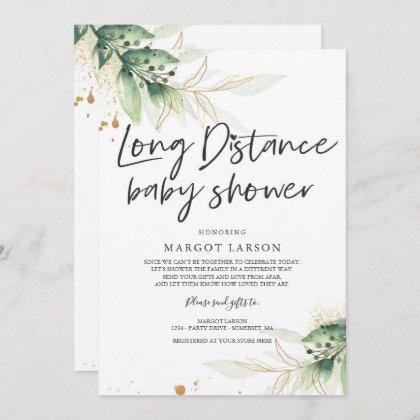 Greenery Baby Shower Long Distance
