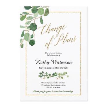 Greenery Change of Plans Announcement