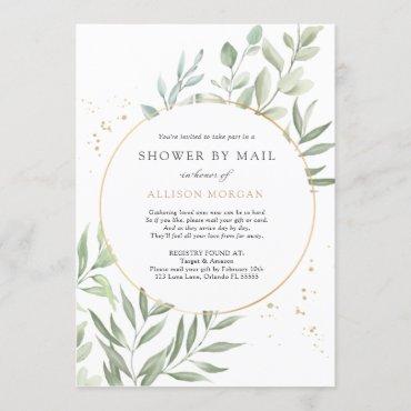 Greenery Eucalyptus Baby Shower By Mail Invitation