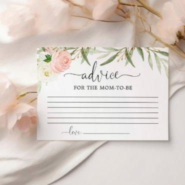 Greenery gold pink Advice for mom parents Enclosure Card