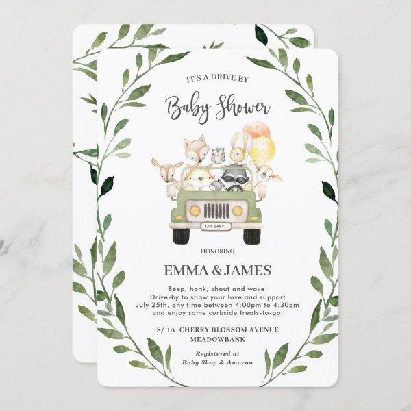 Greenery Woodland Drive By Baby Shower Neutral