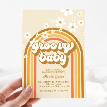 Groovy Baby Retro Rainbow Daisy