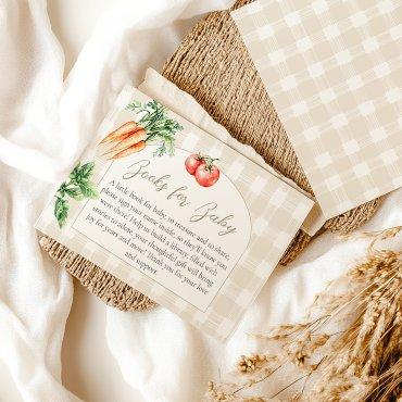 Grown with Love Market baby shower book request  Enclosure Card