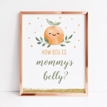 Guess How Big Is Mommy Belly Sign Little Cutie