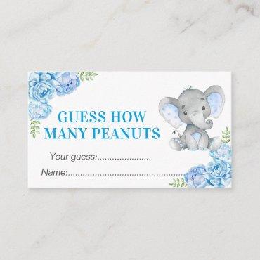 Guess How Many Peanuts Baby Shower Birthday Game Enclosure Card