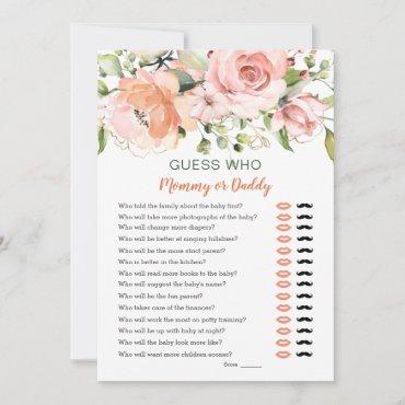 Guess Who Baby Shower Game Floral Greenery