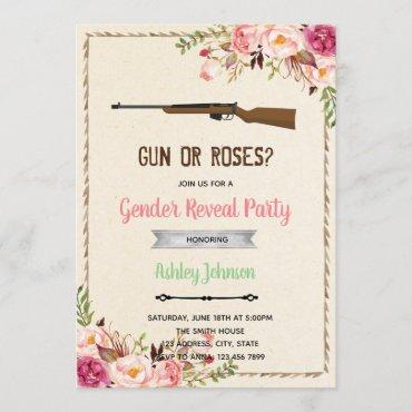 Gun or rose gender reveal