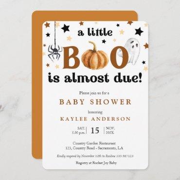 Halloween a little boo Baby shower invitation